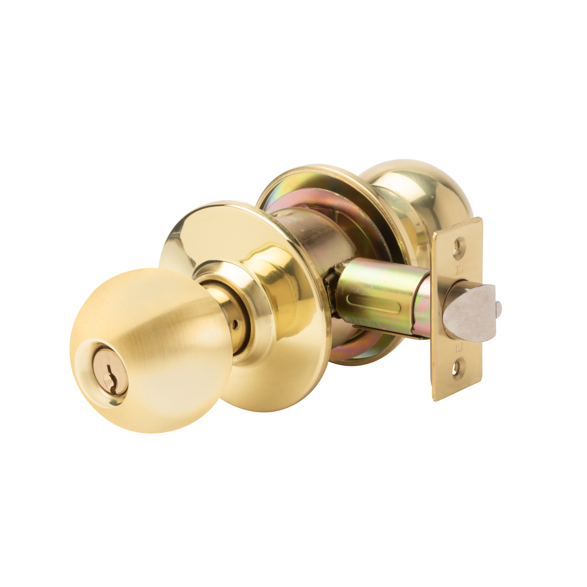 Trans Atlantic SVB Series Standard Duty Commercial Cylindrical Entry Door Knob with Lock — Bright Brass, Grade 2, Model# DL-SVB53-US3